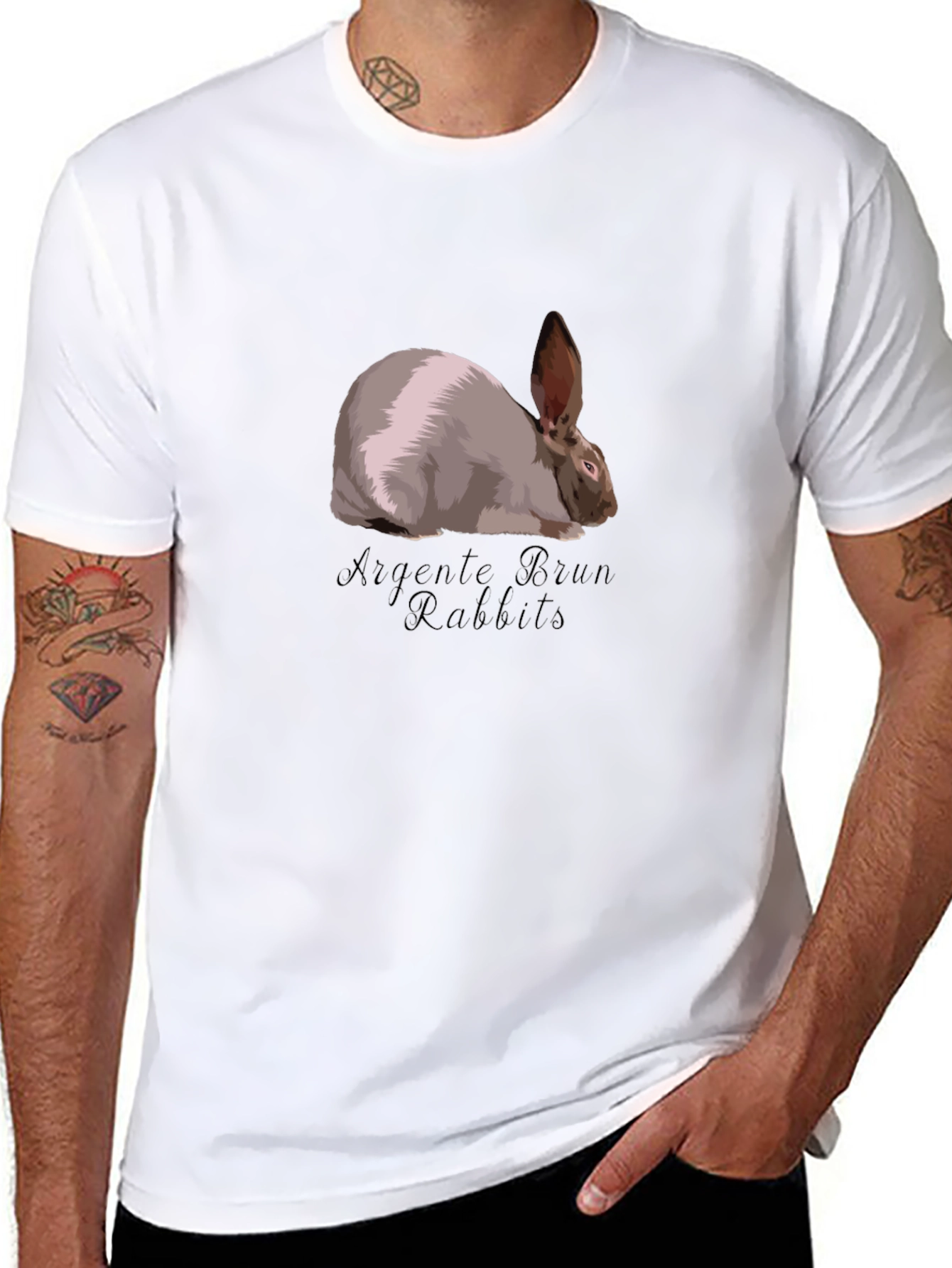 Argenté Brun Rabbits Graphic T-Shirt