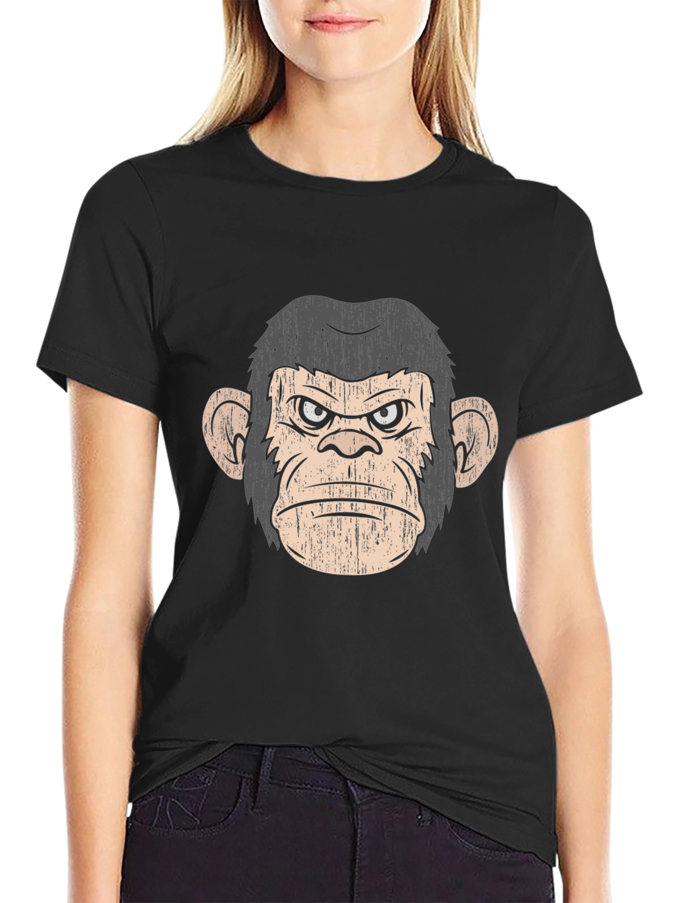 Grumpy Ape Graphic Tee - Mens Black T-Shirt