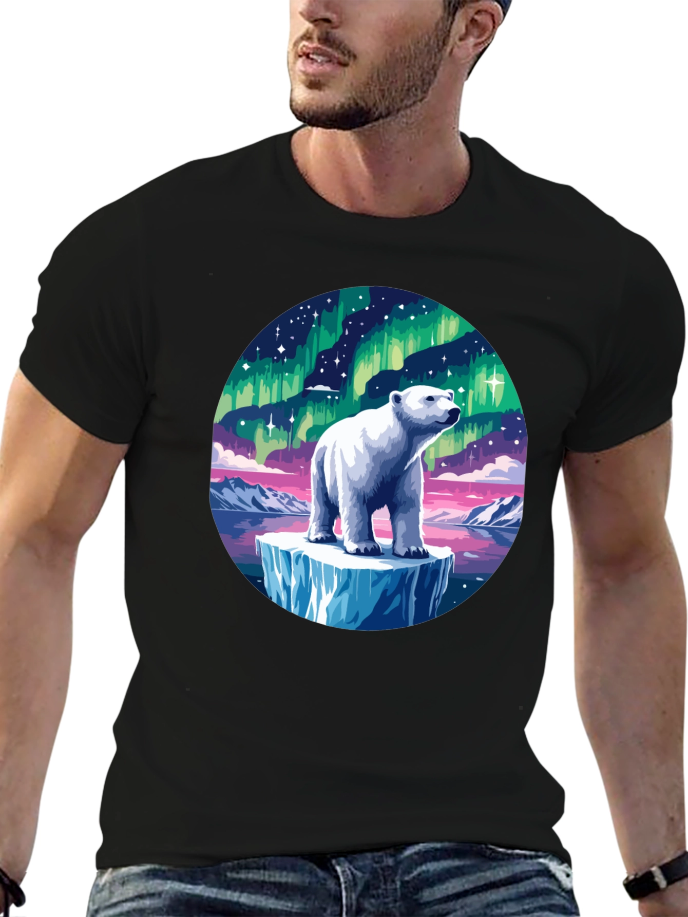 Aurora Polar Bear Graphic Tee