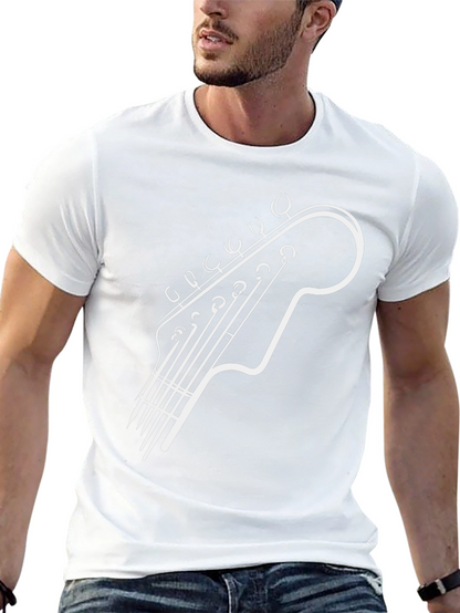 Guitar Headstock Graphic Tee - Black