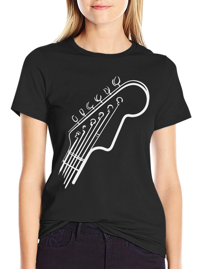 Guitar Headstock Graphic Tee - Black