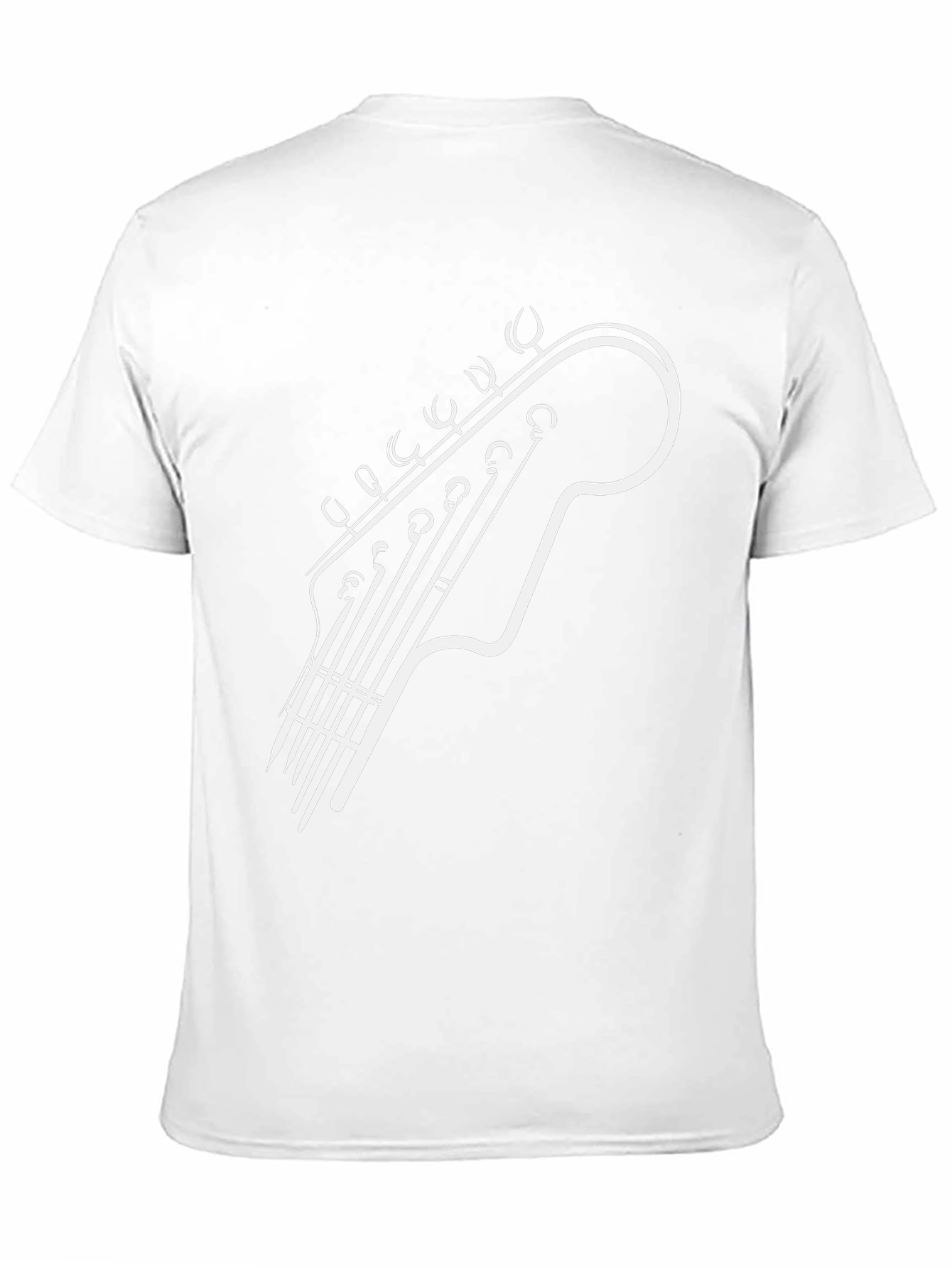 Guitar Headstock Graphic Tee - Black