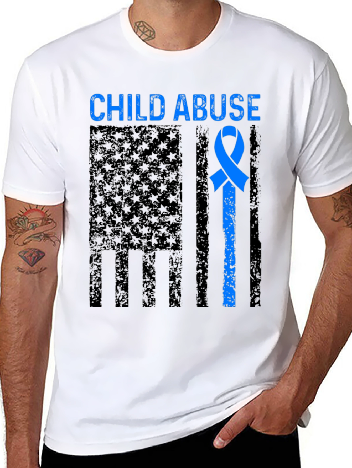Child Abuse Awareness Ribbon T-Shirt