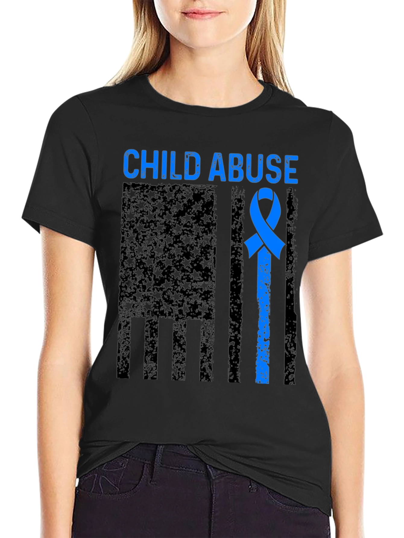 Child Abuse Awareness Ribbon T-Shirt