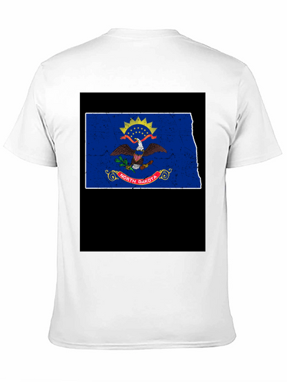 North Dakota Flag T-Shirt - Distressed Graphic Tee