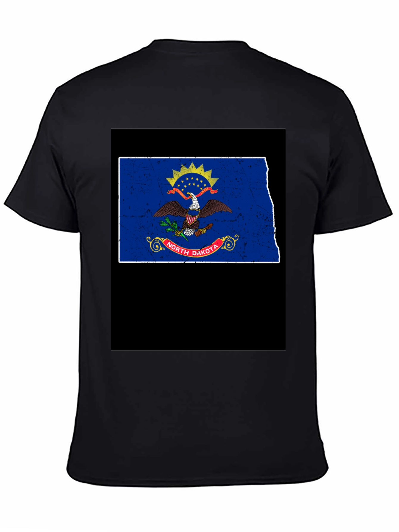 North Dakota Flag T-Shirt - Distressed Graphic Tee