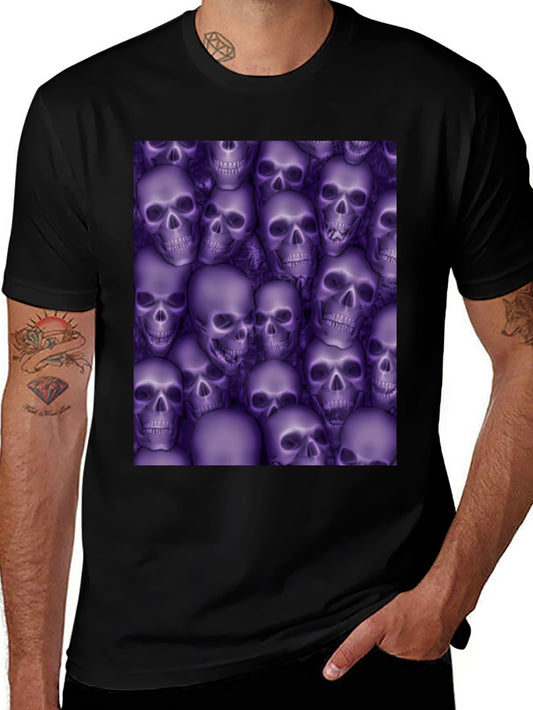 Skull Print T-Shirt - Gothic Style