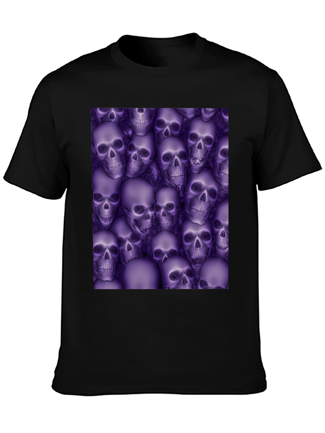 Skull Print T-Shirt - Gothic Style