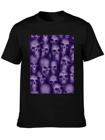 Skull Print T-Shirt - Gothic Style