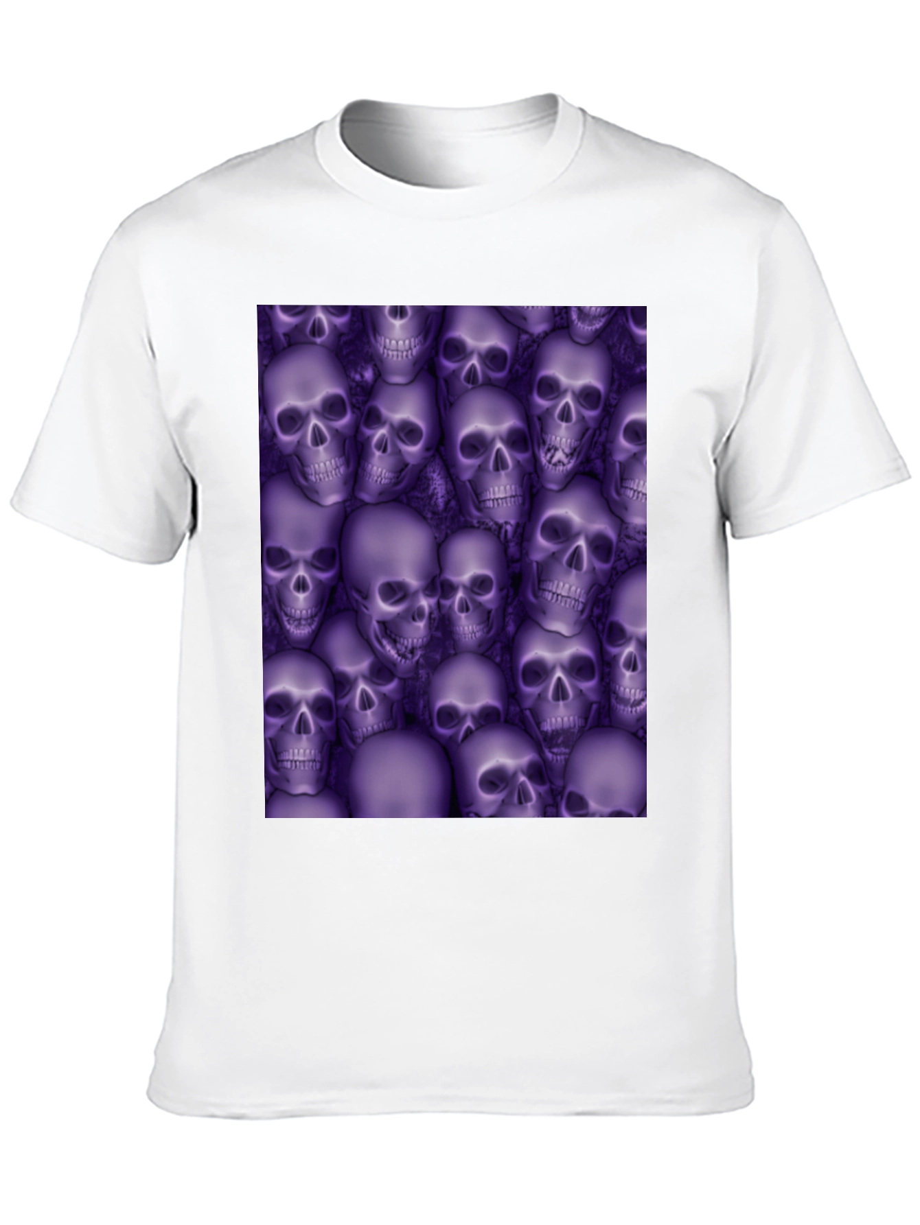 Skull Print T-Shirt - Gothic Style