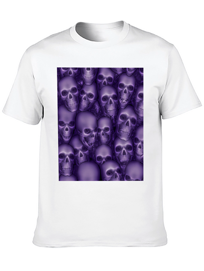 Skull Print T-Shirt - Gothic Style