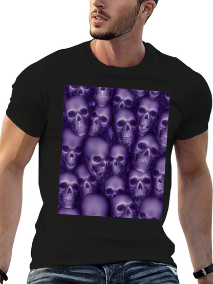 Skull Print T-Shirt - Gothic Style