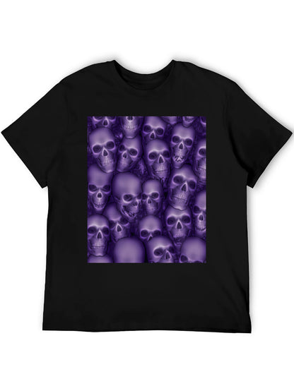 Skull Print T-Shirt - Gothic Style