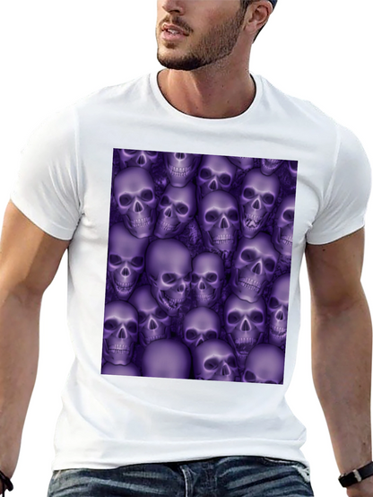 Skull Print T-Shirt - Gothic Style