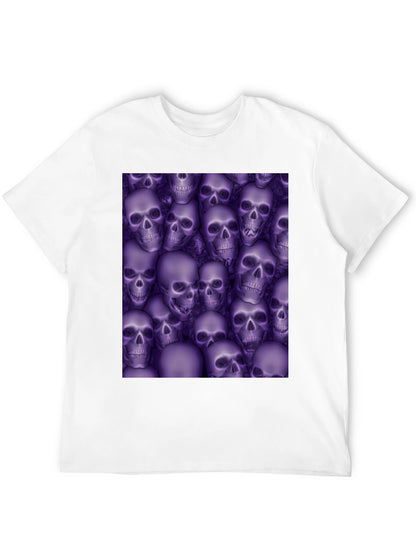 Skull Print T-Shirt - Gothic Style