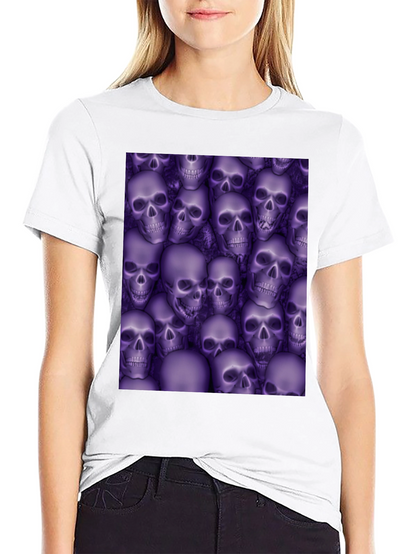 Skull Print T-Shirt - Gothic Style
