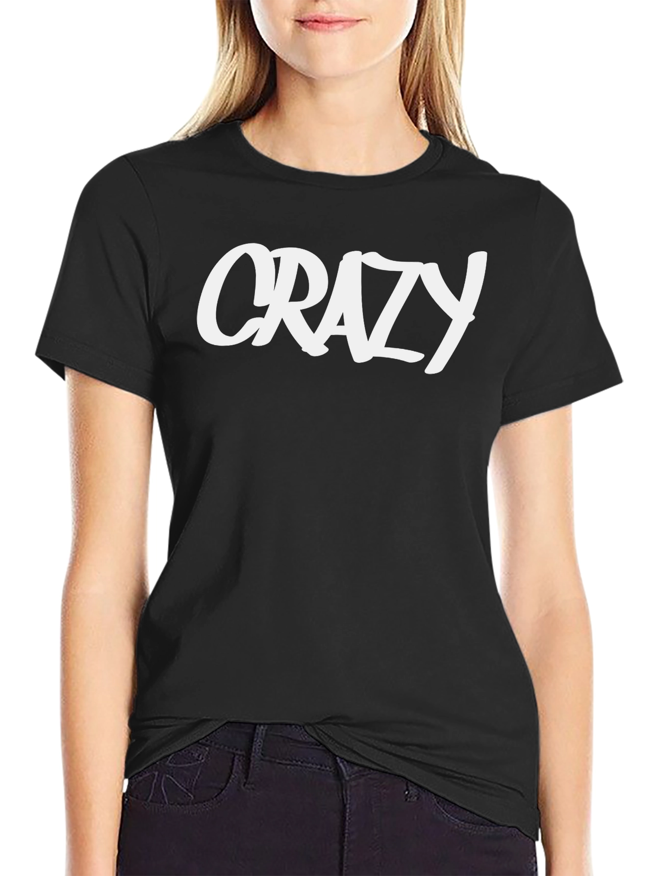 Crazy Graphic Black T-Shirt