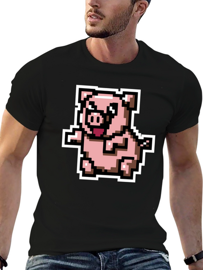 Pixel Pig T-Shirt - Cute Retro Gaming Tee
