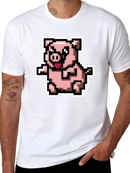 Pixel Pig T-Shirt - Cute Retro Gaming Tee