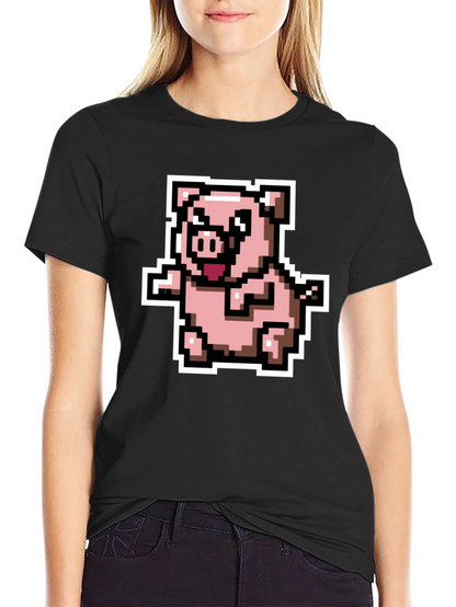 Pixel Pig T-Shirt - Cute Retro Gaming Tee