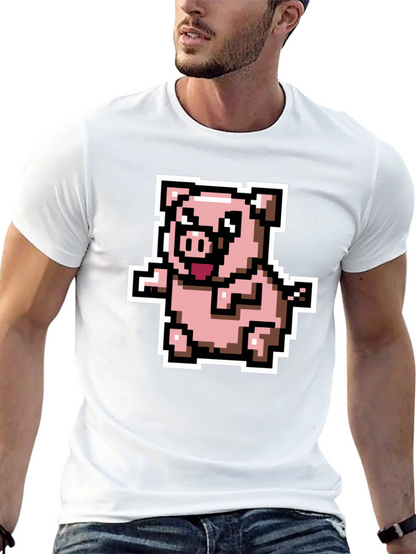 Pixel Pig T-Shirt - Cute Retro Gaming Tee