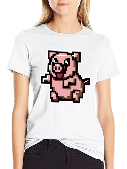 Pixel Pig T-Shirt - Cute Retro Gaming Tee