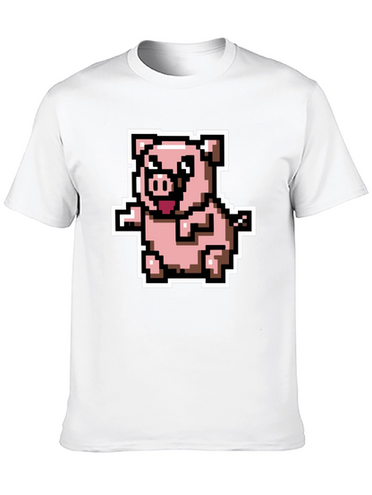 Pixel Pig T-Shirt - Cute Retro Gaming Tee