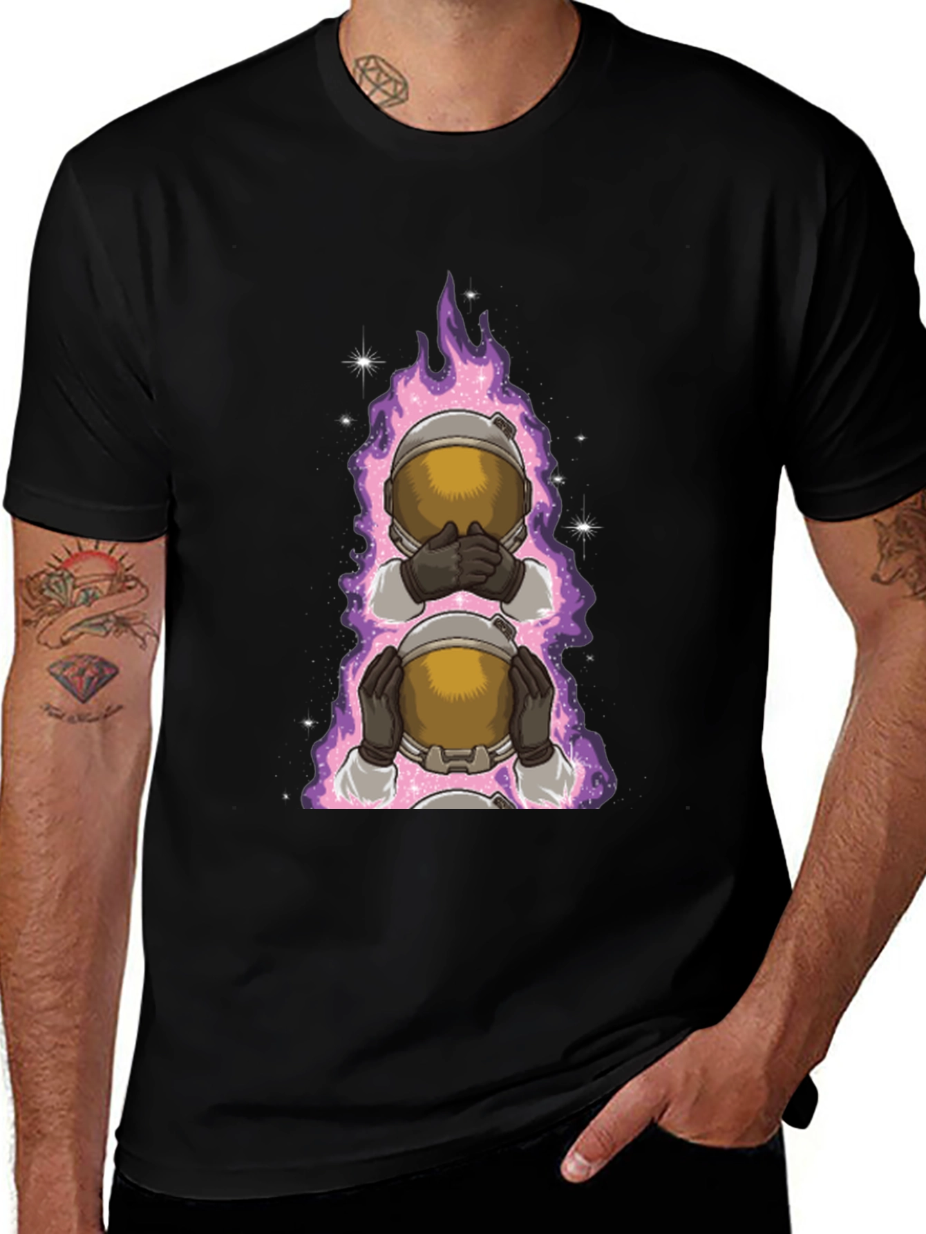 Cosmic Astronaut T-Shirt - Hear No See No Evil
