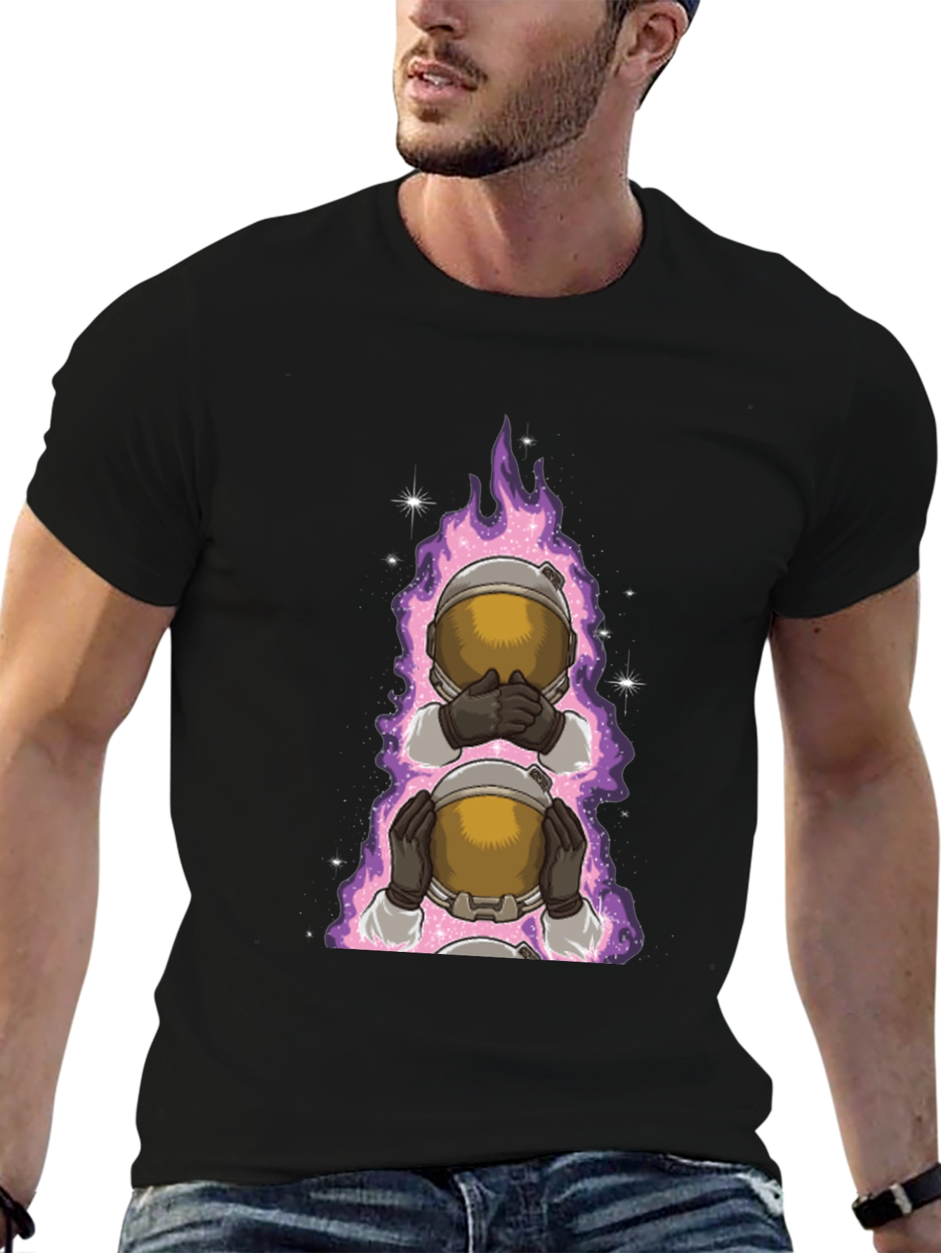 Cosmic Astronaut T-Shirt - Hear No See No Evil