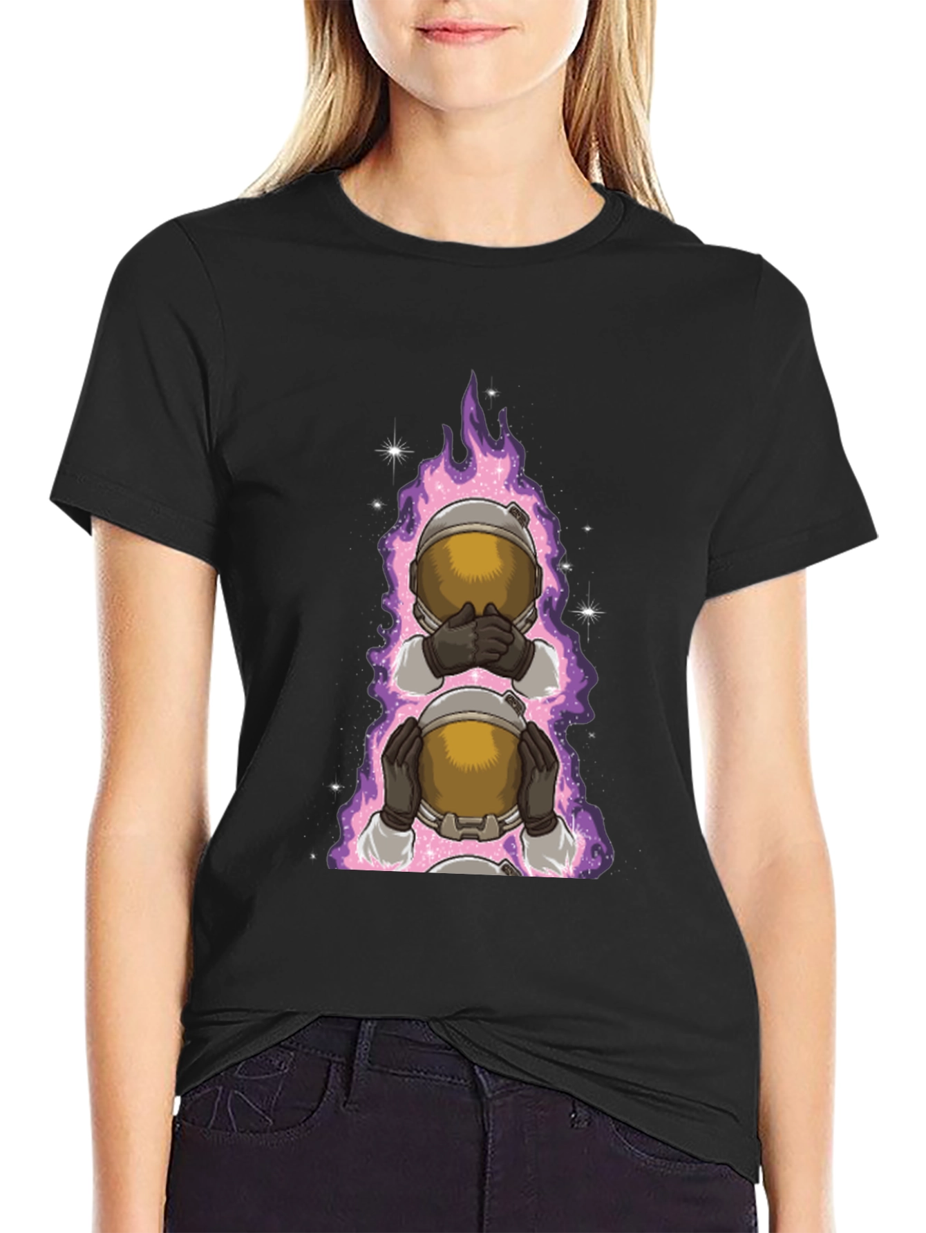 Cosmic Astronaut T-Shirt - Hear No See No Evil