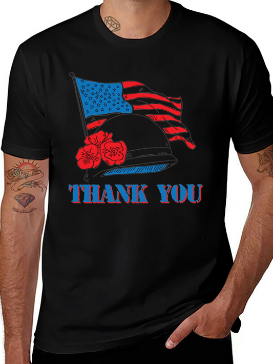 Thank You American Flag Patriotic T-Shirt