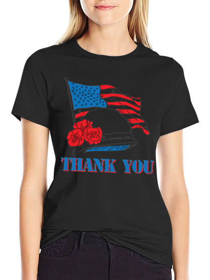 Thank You American Flag Patriotic T-Shirt
