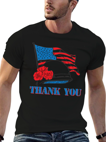 Thank You American Flag Patriotic T-Shirt