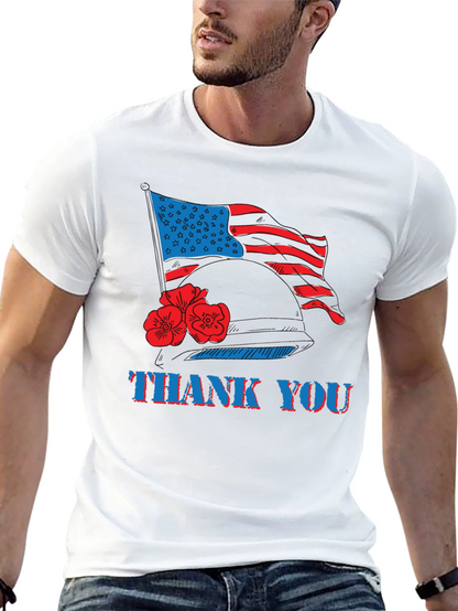 Thank You American Flag Patriotic T-Shirt