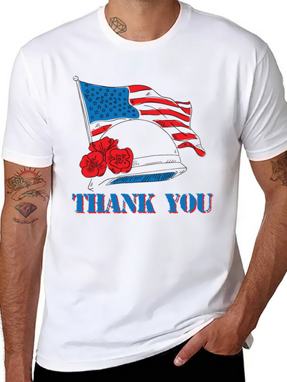 Thank You American Flag Patriotic T-Shirt
