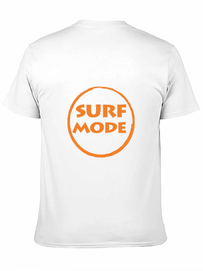 Surf Mode Graphic Tee - Black Cotton T-Shirt