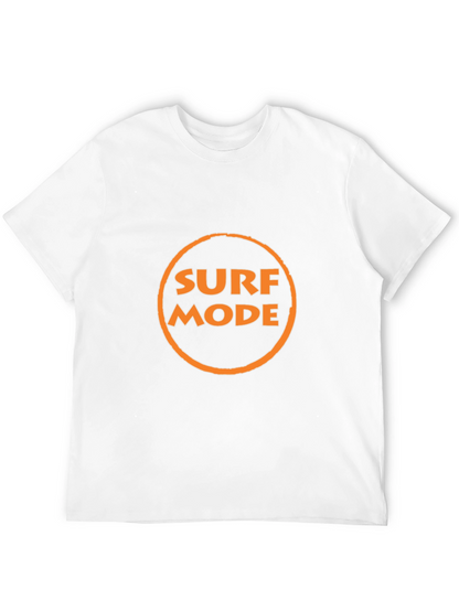 Surf Mode Graphic Tee - Black Cotton T-Shirt
