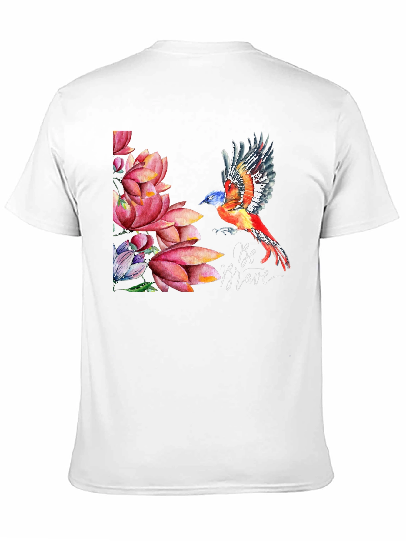Be Brave Bird & Floral T-Shirt