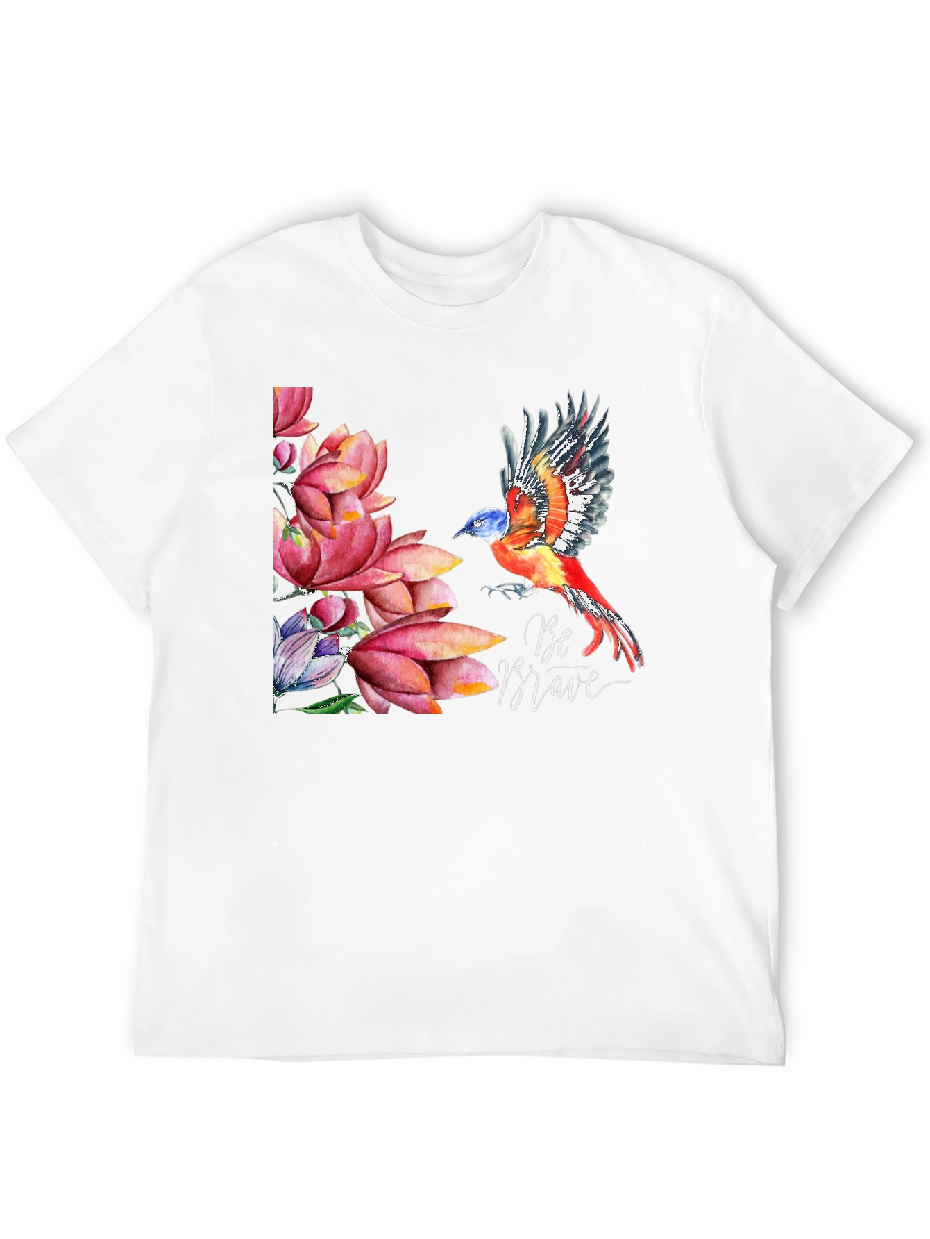 Be Brave Bird & Floral T-Shirt