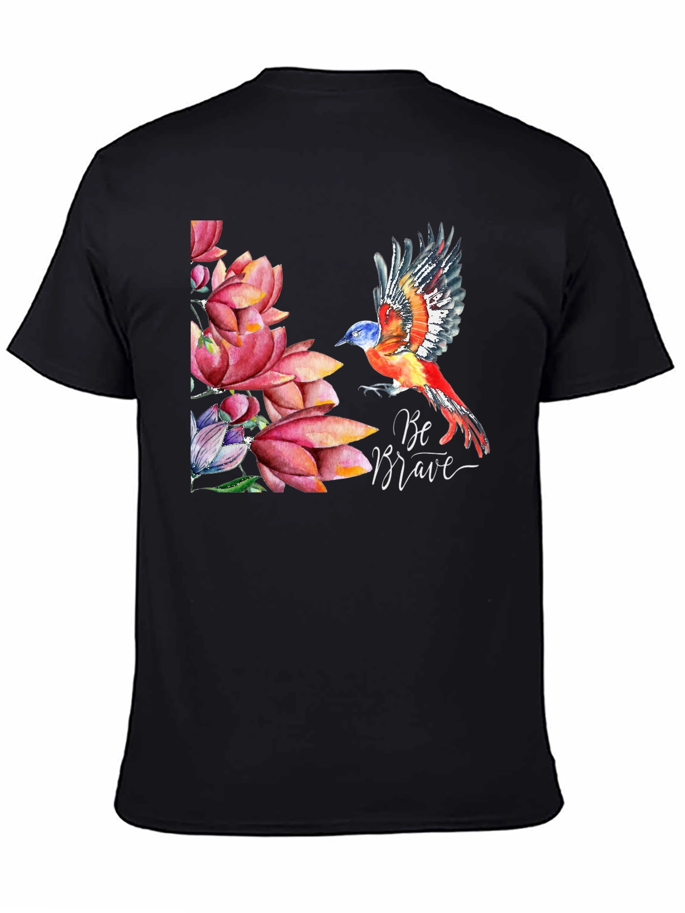 Be Brave Bird & Floral T-Shirt