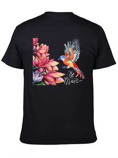 Be Brave Bird & Floral T-Shirt