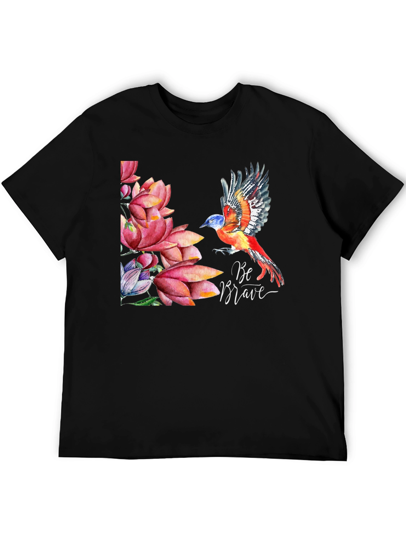 Be Brave Bird & Floral T-Shirt