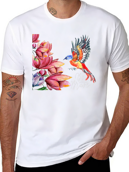 Be Brave Bird & Floral T-Shirt