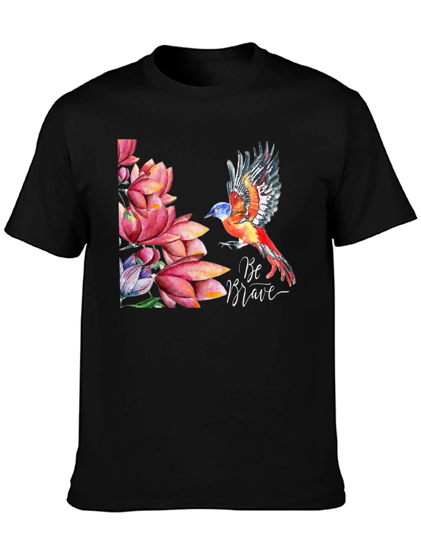 Be Brave Bird & Floral T-Shirt