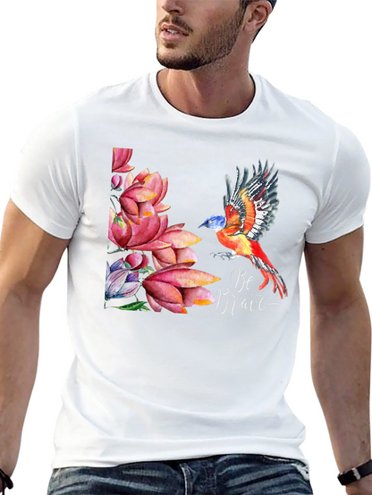 Be Brave Bird & Floral T-Shirt