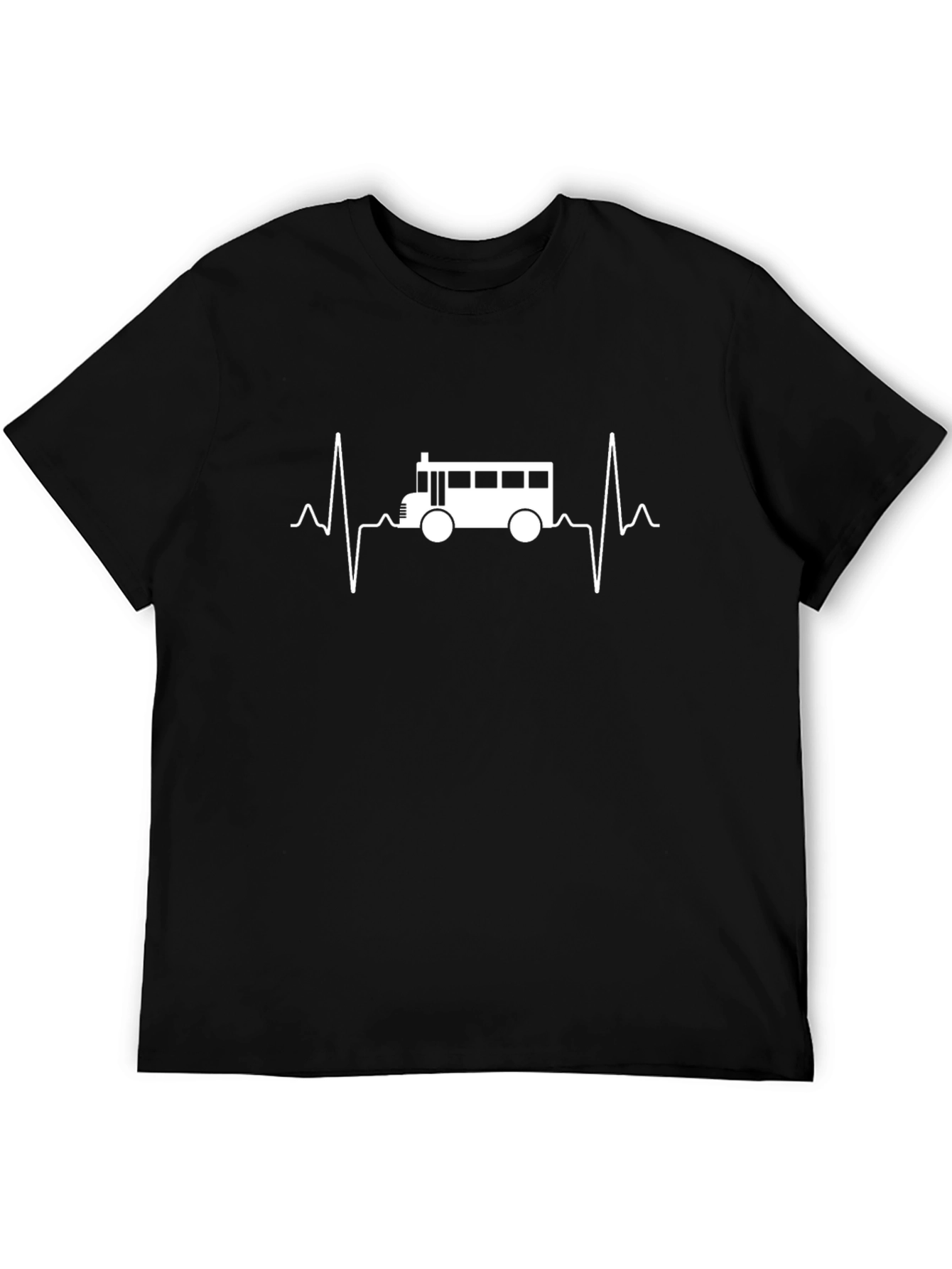 Bus Heartbeat T-Shirt - School Bus Driver Tee