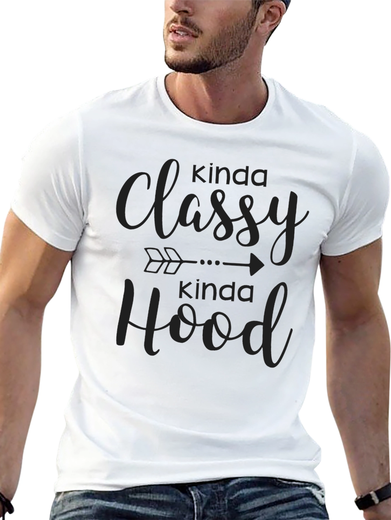 Kinda Classy Kinda Hood Black T-Shirt