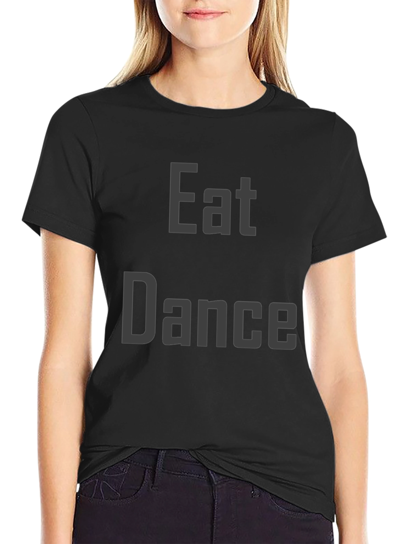 Eat Dance Black Graphic Tee