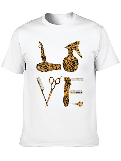 Leopard Print Barber Love T-Shirt