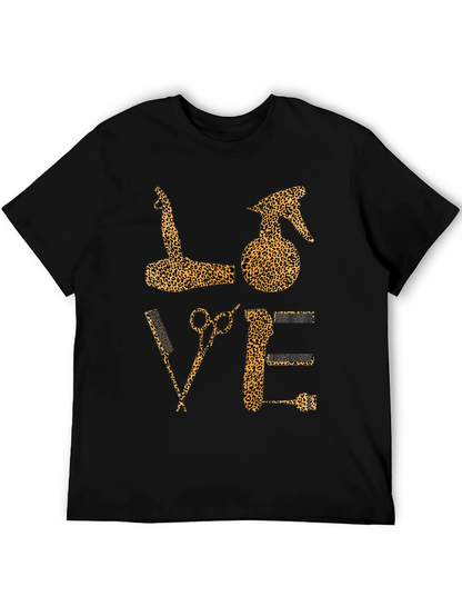 Leopard Print Barber Love T-Shirt